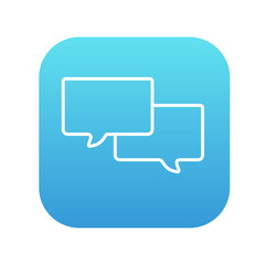 Speech squares line icon.