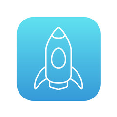 Rocket line icon.