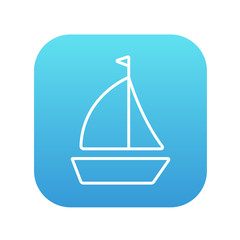 Sailboat line icon.