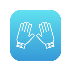 Motorcycle gloves line icon.