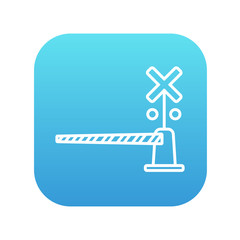 Fototapeta premium Railway barrier line icon.