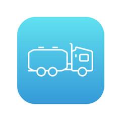 Truck liquid cargo line icon.