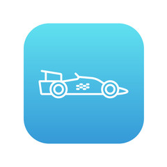 Race car line icon.