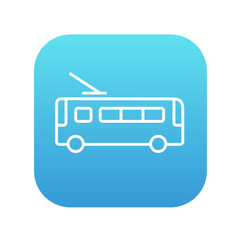 Trolleybus line icon.