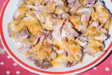  closeup of cooked chicken rolls