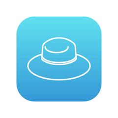 Summer hat line icon.