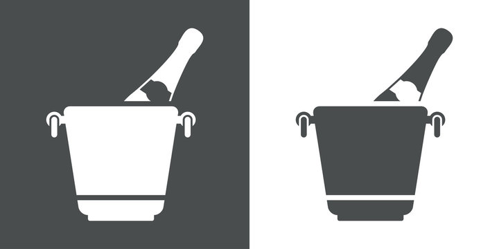 Icono plano botella de champan #2