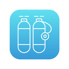 Oxygen tank line icon