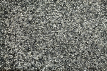 texture gray mohair knitted fabric closeup