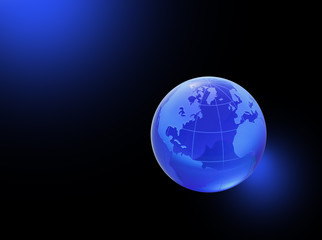 Fototapeta na wymiar Globe of the World. Atlantic ocean
