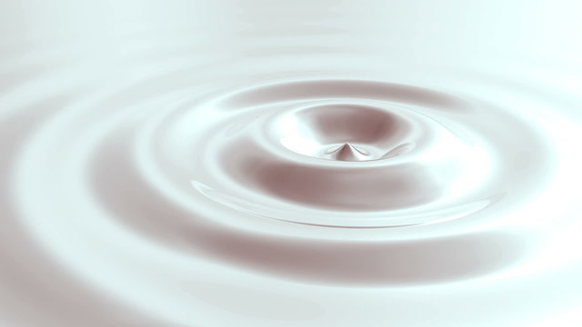 Endless abstract animation of circular white dense liquid ripples. Loopable. HD