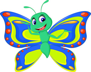 cute butterfly cartoon