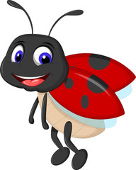 Obraz premium cute ladybugs waving cartoon