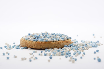 Traditional Dutch treat at the birth of a baby: beschuit met muisjes