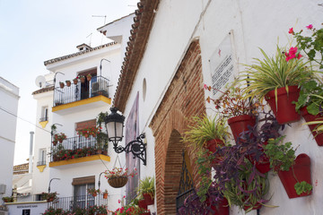 Fototapeta premium The quaint old town in Marbella on the Costa del Sol in Spain