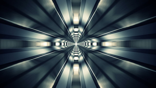 Endless animation of the elevator shifting up in inspiring space. Loopable. HD