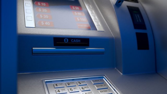 The ATM  is used by bank customers to withdraw money and check account ballance.