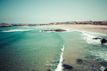 Beach of Helgueras, Noja, Cantabria, Spain