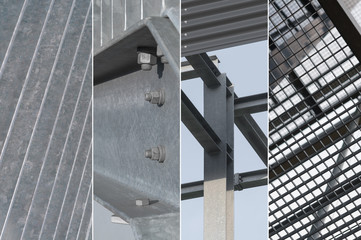Stahlbau, feuerverzinkte Bauteile aus Stahl, Architektur, Montage, Metallbau, Korrosionsschutz,...