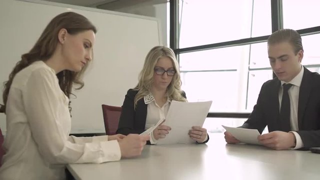 Group of attractive professionals involved in meeting