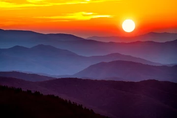 Foto op Canvas Smoky mountain sunset © Philip Steury