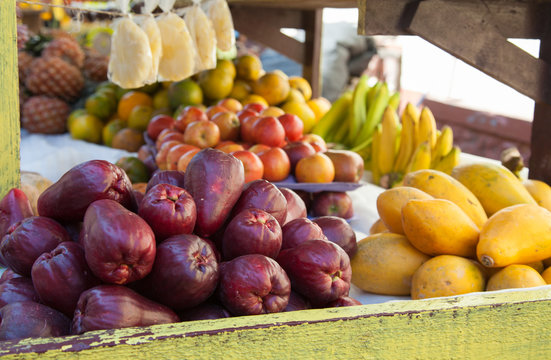 Local fruit for sale by the street in Falmouth, Jamaica