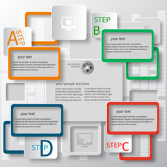 Abstract 3D Paper Infographics