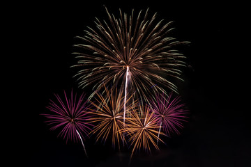 Colorful fireworks.