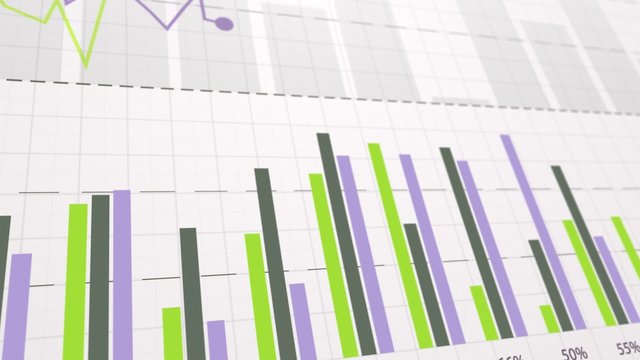 A presentation set of graphics charts with symbols on a white background.