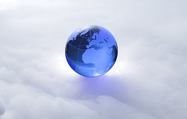 Globe of the World.Europe, Africa