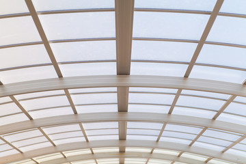 Structure of Large steel and glass roof