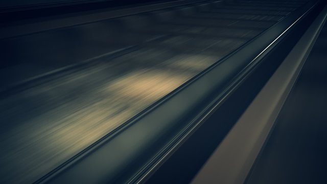 Looped railroad tracks animation. Symbolizing transportation and traveling.