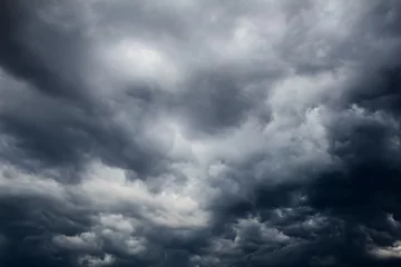 Crédence de cuisine en verre imprimé Ciel Nuages sombres avant l& 39 orage