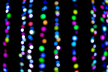 Naklejka premium abstract background blue bokeh circles for Christmas background.