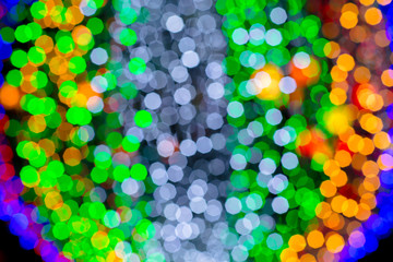 abstract background blue bokeh circles for Christmas background.