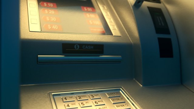 The ATM  is used by bank customers to withdraw money and check account ballance.