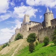 Fototapeta na wymiar Remparts de Carcassonne 