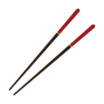 Chopsticks flat icon for food apps and websites