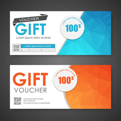 Voucher, Gift certificate, Coupon template.