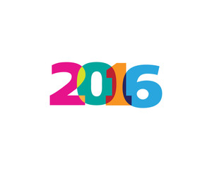 2016 happy new year greeting card