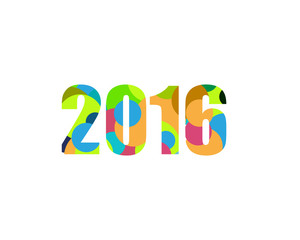 2016 happy new year greeting card
