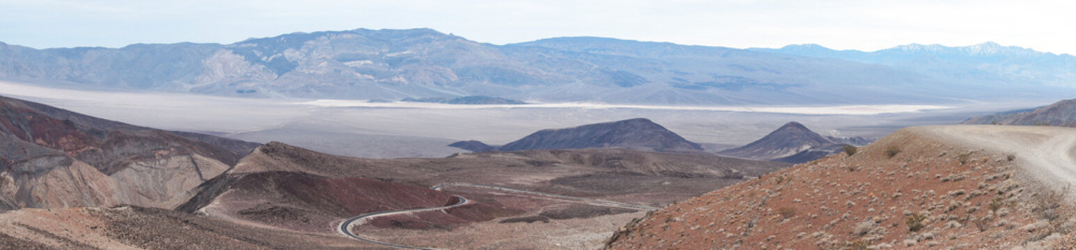 Father Crowley Vista. Death Valley National Park, CAalifornia and Nevada, USA. Grand Panoramic Overlook of Northern Panamint Valley.