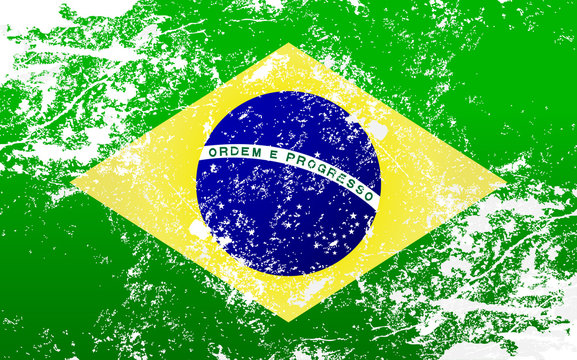 Brazil Grunge Texture Flag