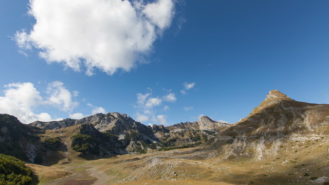 time lapse of Mountains inside a national park Durmitor