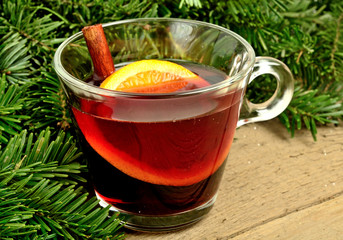 Branch tree and mulled wine