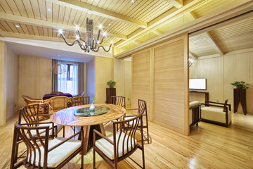 interior of modern dining room
