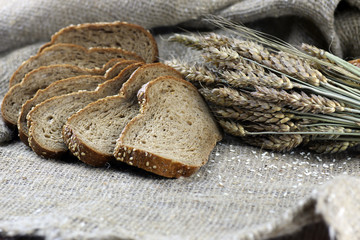 rye bread and ears on the table