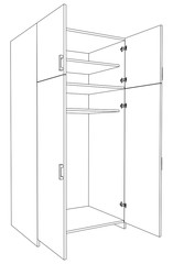 Image of open cabinet