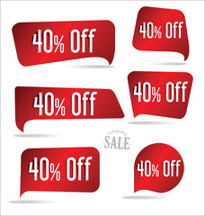 40 percent off red sticker collection
