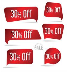 30 percent off red sticker collection